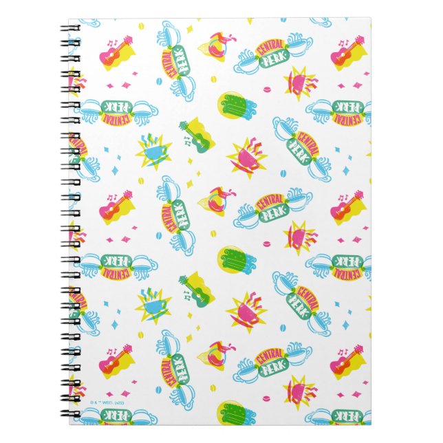 Cuaderno FRIENDS™ | Patrón Neon de Central Perk (Frente)