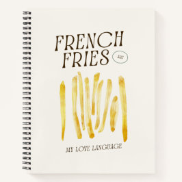 Cuaderno Fries francesas graciosas aman la bolsa de tote
