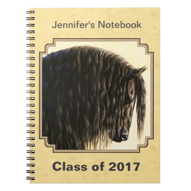 Cuaderno Friesian Draft Horse Yellow (Frente)