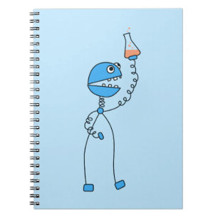 Cuaderno Friki divertido de la química del robot del dibuj