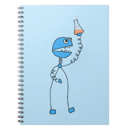Cuaderno Friki divertido de la química del robot del dibujo