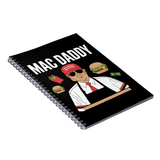 Cuaderno Frituras Divertidas de Trump Haciendo Papas Fritas (Lado Derecho)