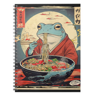 Cuaderno Frog de Ramen Japonés Vintage para fanáticos del a