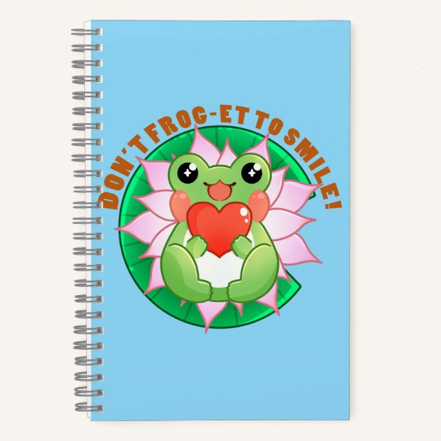 Cuaderno Frog Love – Cute Motivational Art (Anverso)