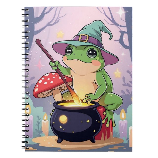 Cuaderno Frog Witch Journal – Kawaii Potion Frog  (Frente)