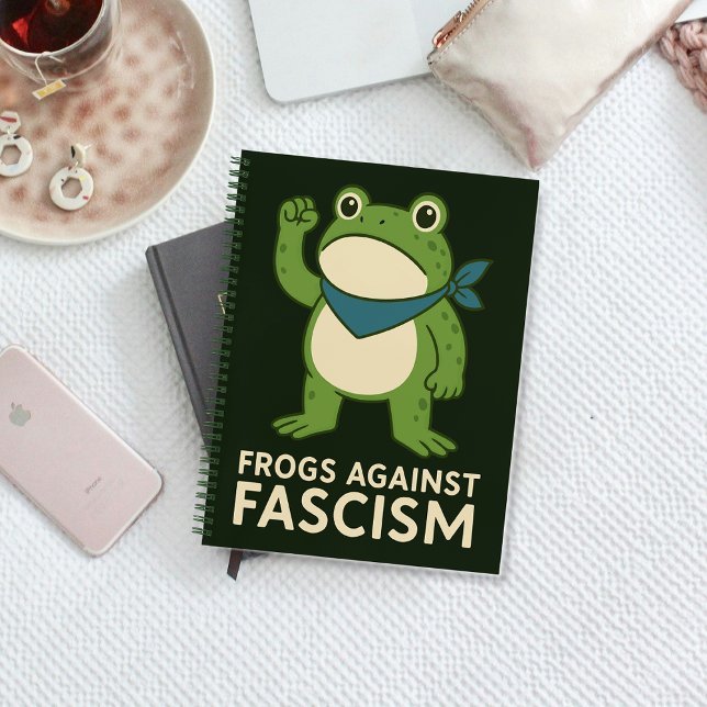 Cuaderno Frogs Against Fascism Portland Frog Protest (Subido por el creador)