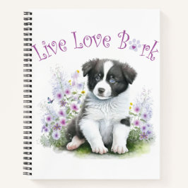 Cuaderno Frontera Collie Dog Mom Floral