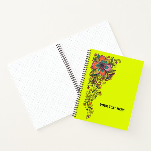 Cuaderno Fronteras de zarcillos de Flower Power Retro 6 + t (Interior)