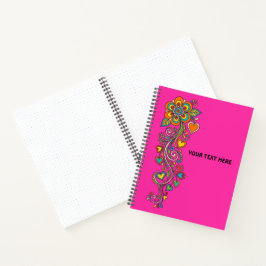 Cuaderno Fronteras de zarcillos de poder floral retro 18 + 