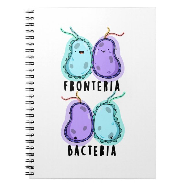 Cuaderno Fronteria Bacterias Funny Biology Pun (Frente)