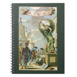Cuaderno Frontispicio de Atlas de la Era Barroca Vintage Gl