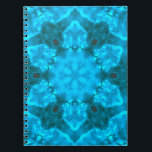 Cuaderno Frosty Ice Blue Snowflake Kaleidoscope Pattern<br><div class="desc">Feel Free to click "Personalize" or "Customize" to open the design tool and add text in a variety of colors and fonts for customization of my one of a kind Frosty Ice Blue Snowflake Kaleidoscope Pattern.</div>