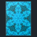Cuaderno Frosty Ice Blue Snowflake Kaleidoscope Pattern<br><div class="desc">Feel Free to click "Personalize" or "Customize" to open the design tool and add text in a variety of colors and fonts for customization of my one of a kind Frosty Ice Blue Snowflake Kaleidoscope Pattern.</div>