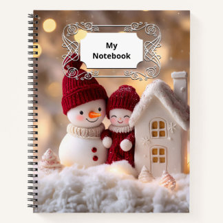 Cuaderno Frosty Snowman Siblings Winter Joy