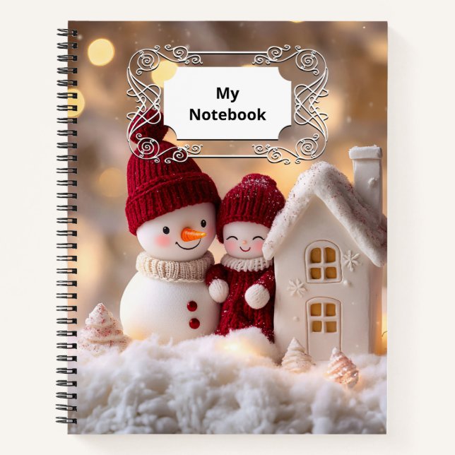 Cuaderno Frosty Snowman Siblings Winter Joy (Anverso)