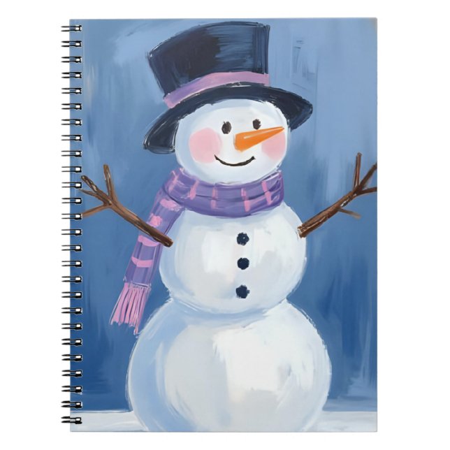 Cuaderno Frosty the Snowman | Christmas Watercolor (Frente)