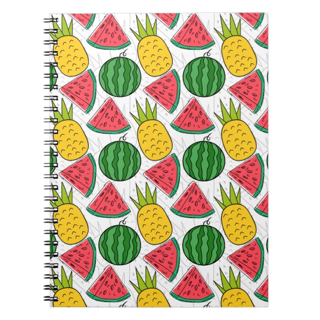 Cuaderno Fruit seamless pattern | Fruit surface pattern 10 (Frente)
