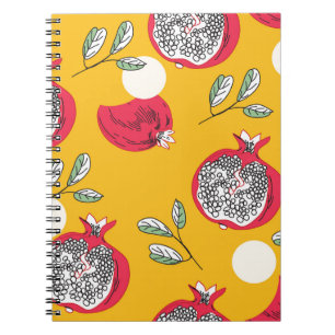Cuaderno Fruta de Garnet: Patrón de Vintage de mano.