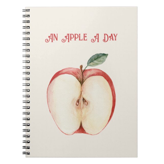 Cuaderno Fruta de hoja verde de manzana (Frente)