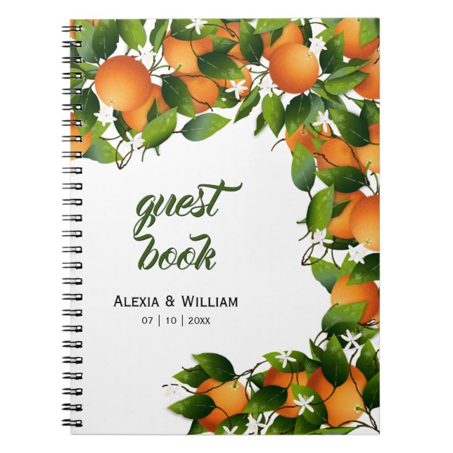 Cuaderno Fruta de los naranjas | Boda invitado (Frente)