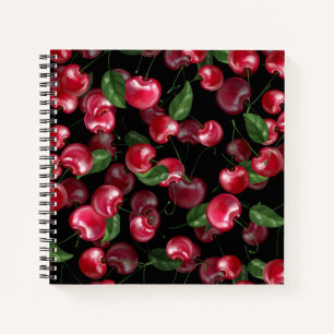 Cuaderno Fruta del cerezo en negro