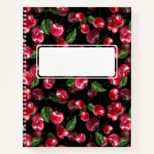 Cuaderno Fruta del cerezo en negro