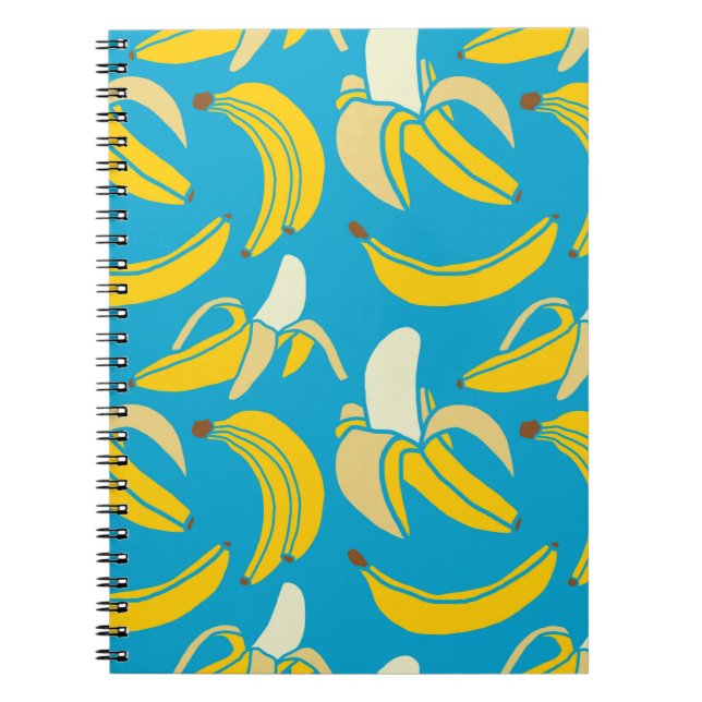 Cuaderno fruta fresca amarilla tropical plátano sin soldadu (Frente)