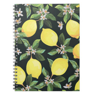 Cuaderno Fruta limón: Diseño de patrones sin foco
