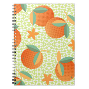 Cuaderno Fruta Naranja exótica: Vintage tropical.