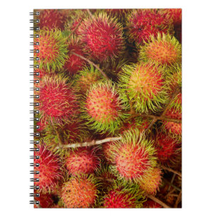 Cuaderno Fruta Rambutan en el mercado Can Duoc