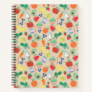 Cuaderno Fruta y verduras - Portátil de espiral alimenticia