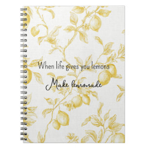 Cuaderno Frutas Amarillas Limones Hacen Limonada