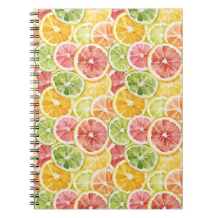 Cuaderno Frutas Cítricas Lima Limón Naranja Toronja