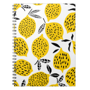 Cuaderno Frutas de limón: diseño inmaculado vintage.