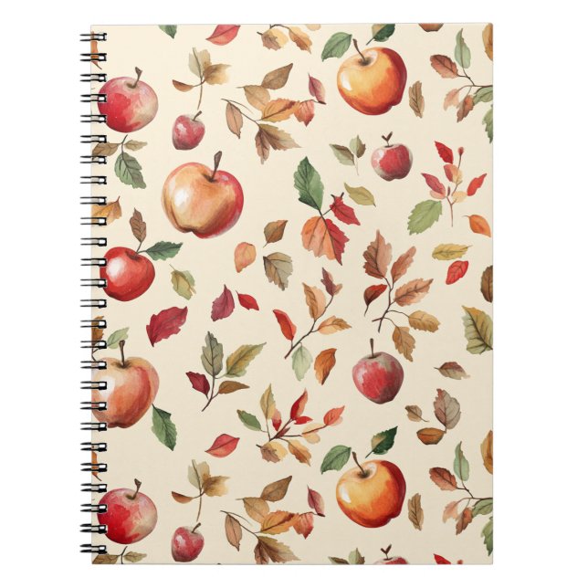Cuaderno Frutas Manzanas y Hojas  (Frente)