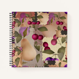 Cuaderno Frutas, patchwork