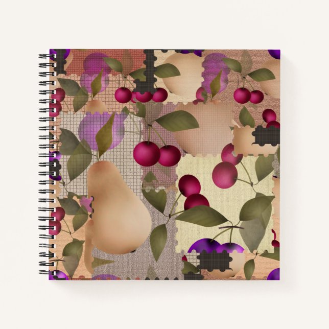 Cuaderno Frutas, patchwork (Anverso)