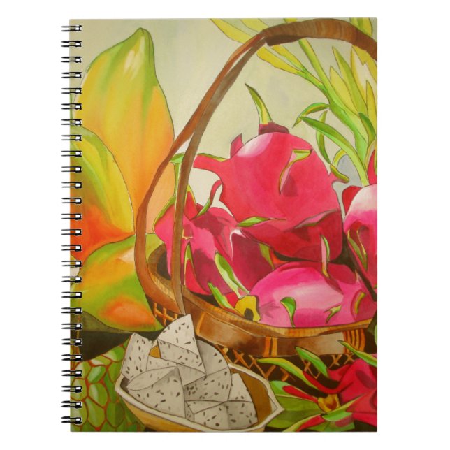 Cuaderno Frutas tropicales acuarela arte original todavía v (Frente)