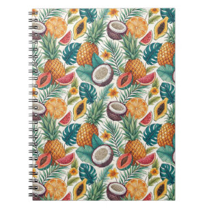 Cuaderno Frutas Tropicales - Diseño de Verano de Piñas y Me