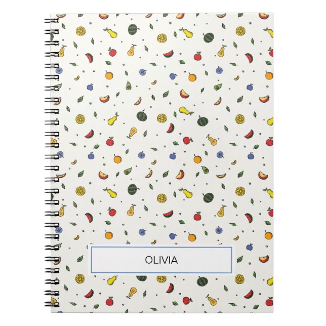 Cuaderno Frutas tropicales personalizadas (Frente)