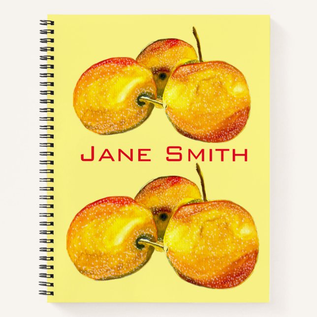 Cuaderno Fruto de la fruta de la acuarela (Anverso)