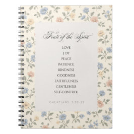 Cuaderno Fruto del Espíritu Gálatas 5:22–23 Versículo de la