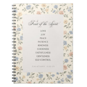 Cuaderno Fruto del Espíritu Gálatas 5:22–23 Versículo de la