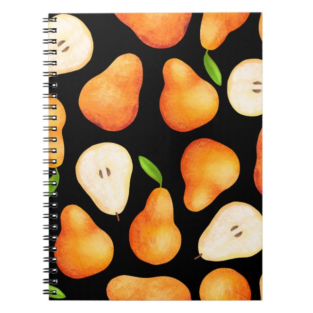 Cuaderno Frutos brillantes dibujados a mano patrón sin fisu (Frente)