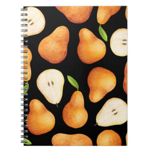 Cuaderno Frutos dibujados a mano, un patrón realista y sin 