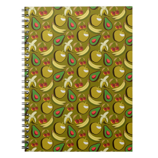 Cuaderno Frutos tropicales amarillo sin soldadura (Frente)