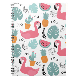 Cuaderno Frutos tropicales: patrón de repetición.