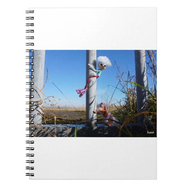 Cuaderno Fubby fantasie, op de vlucht voor een dier. (Frente)