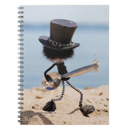 Cuaderno Fubby gitarist met look alike Slash hoed.