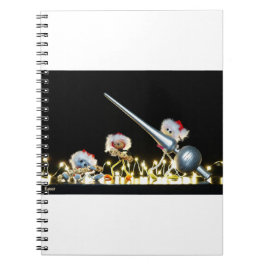 Cuaderno Fubby's in Kerstsfeer met Kerstdecoratie.